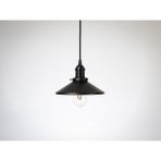 Riolight Retro,rustik Mutfak,oda,kolidor,cafeler için E27 siyah Metal Sarkıt Avize ÇAP:23cm - 1
