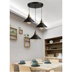 RİOLİGHT RETRO,RUSTİK ÜÇLÜ METAL SARKIT AVİZE ÇAP:30CM ŞAPKA ÇAPI:22CM