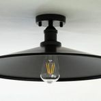 RİOLİGHT RETRO,RUSTİK11,VİNTAGE SİYAH BAŞLIK 1XE27 DUYLU METAL PLOFONYER AVİZE ŞAPKA ÇAPI:38CM