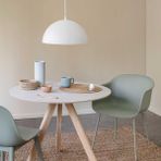 Riolight Retro,rustik,modern Masa Üstü Beyaz Tekli Metal Sarkıt Avize ÇAP:30CM - 1