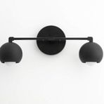 RİOLİGHT RETRO,RUSTİK,MODERN SİYAH 2XE27 DUYLU GLOP METAL AYNA ÜSTÜ DUVAR APLİK