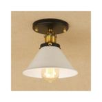 Riolight Retro,rustik,vintage 1XE27 duylu Metal Tekli Rustik Tavan Plofonyer avize - Beyaz