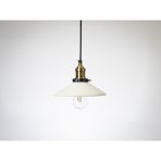 Riolight retro,rustik,vintage 1xe27 tekli metal sarkıt avize çap:23cm - Beyaz
