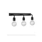 RİOLİGHT RETRO,RUSTİK,VİNTAGE 3XE27 DUYLU SİYAH METAL GÖVDE DUVAR APLİK TABAN UZUNLUĞU:60CM
