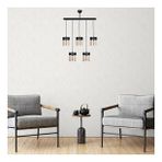 RİOLİGHT RETRO,RUSTİK,VİNTAGE 5XE27 DUYLU METAL GÖVDE CAMLI SIRALI SARKIT AVİZE UZUNLUK:60CM