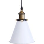 Riolight Retro,Rustik,Vintage Beyaz 1xe27 duylu Metal Tekli Sarkıt Avize