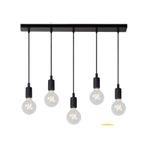 Riolight Retro,rustik,vintage Modern 5xe27 Duylu Metal Masa Üstü Siyah