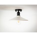 Riolight retro,rustik,vintage plofonyer metal tekli avize çap:28cm - Beyaz - 1