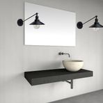 RİOLİGHT RETRO,RUSTİK,VİNTAGE SİYAH 1XE27 METAL DUVAR APLİK ŞAPKA ÇAPI:23CM NOT:1ADET FİYATIDIR