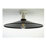 RİOLİGHT RETRO,RUSTİK,VİNTAGE SİYAH BAŞLIK 1XE27 DUYLU METAL PLOFONYER AVİZE ŞAPKA ÇAPI:38CM