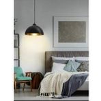 RİOLİGHT RETRO,RUSTİK,VİNTAGE SİYAH GÖVDE 1XE27 DUYLU TEKLİ METAL SARKIT AVİZE ÇAP:30CM
