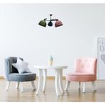 RİOLİGHT RETRO,RUSTİK,VİNTAGE SİYAH GÖVDE RENKLİ BAŞLIK 3XE27 DUYLU METAL SARKIT AVİZE