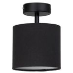 RİOLİGHT RETRO,RUSTİK,VİNTAGE SİYAH KUMAŞ BAŞLIK 1XE27 DUYLU PLOFONYER TAVAN AVİZESİ