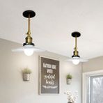 Riolight Retro,vintage Mafsallı 1XE27 Hareketli Başlık Plofonyer Avize ÇAP:23CM Not: 1ADET Fiyatıdır - Beyaz