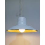 Riolight Retro,vintage mutfak,cafe,oda için 1xe27 Beyaz Metal Sarkıt avize Çap:30CM