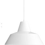 Riolight retro,vintage mutfak,oda,cafe,oteller için beyaz 1xe27 metal sarkıt avize çap:24cm