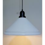 Riolight retro,vintage mutfak,oda,cafe,oteller için beyaz 1xe27 metal sarkıt avize çap:33cm