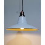 Riolight retro,vintage mutfak,oda,cafe,oteller için beyaz 1xe27 metal sarkıt avize çap:37cm