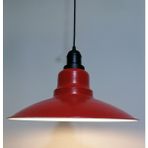 Riolight retro,vintage mutfak,oda,cafe,oteller için kırmızı 1xe27 metal sarkıt avize çap:37cm
