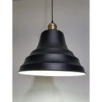 Riolight retro,vintage mutfak,oda,cafe,oteller için siyah 1xe27 metal sarkıt avize çap:27cm