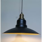 Riolight retro,vintage mutfak,oda,cafe,oteller için siyah 1xe27 metal sarkıt avize çap:37cm - Eskitme