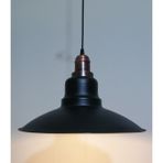 Riolight retro,vintage mutfak,oda,cafe,oteller için siyah 1xe27 metal sarkıt avize çap:37cm