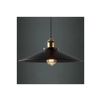 Riolight retro,vintage mutfak,oda,cafe,oteller için siyah 1xe27 metal sarkıt avize çap:38cm