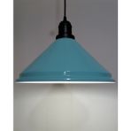Riolight retro,vintage mutfak,oda,cafe,oteller için turkuaz 1xe27 metal sarkıt avize çap:33cm
