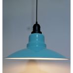 Riolight retro,vintage mutfak,oda,cafe,oteller için turkuaz 1xe27 metal sarkıt avize çap:37cm