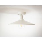 Riolight retro,vintage oda,mutfak,cafeler için beyaz 1xe27 duylu metal plofonyer avize çap:38cm