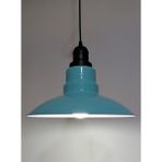 Riolight retro,vintage otel,cafe,mutfak,odalar için turkuaz 1xe27 metal sarkıt avize çap:30cm