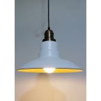 Riolight retro,vintage otel,mutfak,cafe,odalar için beyaz 1xe27 metal sarkıt avize çap:30cm