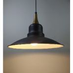 Riolight retro,vintage ,rustik mutfak,oda,otel,cafeler için siyah 1xe27 metal sarkıt avize çap:30cm