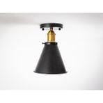 Riolight Retro,vintage siyah 1xe27 Tekli Metal Plofonyer avize