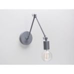 RİOLİGHT RETRO,VİNTAGE,MODERN GRİ ÜÇ MAFSALLI 1XE27 DUYLU METAL DUVAR APLİK
