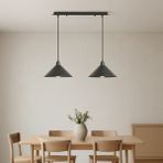 Riolight Retro,vintage,modern Siyah 3XE27 Sıralı Masa Üstü Metal Sarkıt Avize UZUNLUK:60CM