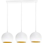 RİOLİGHT RETRO,VİNTAGE,RUSTİK BEYAZ 3XE27 DUYLU METAL MASA ÜSTÜ AVİZE GLOP ÇAPI:20CM UZUNLUK:60CM