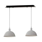 Riolight Retro,vintage,rustik Beyaz Şapkalı 2XE27 Metal Masa Üstüavize UZUNLUK:60CM