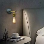 RİOLİGHT RETRO,VİNTAGE,RUSTİK ESKİTME DUYLU 1XE27 DUYLU METAL YATAK BAŞI APLİK