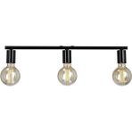 Riolight Rıolight 3lü E27 Duylu Sıralı Metal Plofonyer Avize Taban: 60CMX5CM - Siyah