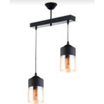 Riolight Rıolıght Retro Sıralı Ikili Camlı Avize Uzunluk: 30CM - Eskitme