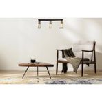 Riolight Rustik,vintage,modern 3XE27 Eskitme Duylu Sıralı Plofonyer Tavan Avizesi UZUNLUK:60CM - Siyah