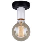Riolight Tekli Metal Plofonyer Tavan Armatur - Siyah - Beyaz - 1