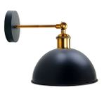 Riolight Vintage1,retro1,rustik1 Siyah1 1xe27 Eskitme Duylu Masallı Tekli Duvar Aplik Şapka Çap:23cm