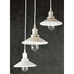 RİOLİGHT VİNTAGE1,RETRO,RUSTİK BEYAZ 3XE27 DUYLU METAL SARKIT AVİZE TABAN ÇAPI:30CM