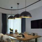 Riolight Vintage,modern Mutfak,oda,cafe Için 1XE27 Siyah Metal Sarkıt Avize ÇAP:40CM 1ADET Fiyatıdır