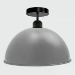 RİOLİGHT VİNTAGE,MODERN,RETRO,RUSTİK GRİ 1XE27 DUYLU TEKLİ METAL PLOFONYER AVİZE ÇAP:30CM