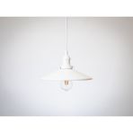 Riolight vintage,retro mutfak,oda,cafe,salonlar için beyaz 1xe27 metal sarkıt avize çap:28cm