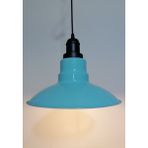 Riolight vintage,retro mutfak,oda,otel,cafeler için 1xe27 turkuaz metal sarkıt avize çap:30cm