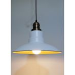Riolight vintage,retro mutfak,oda,otel,cafeler için beyaz 1xe27 metal sarkıt avize çap:30cm